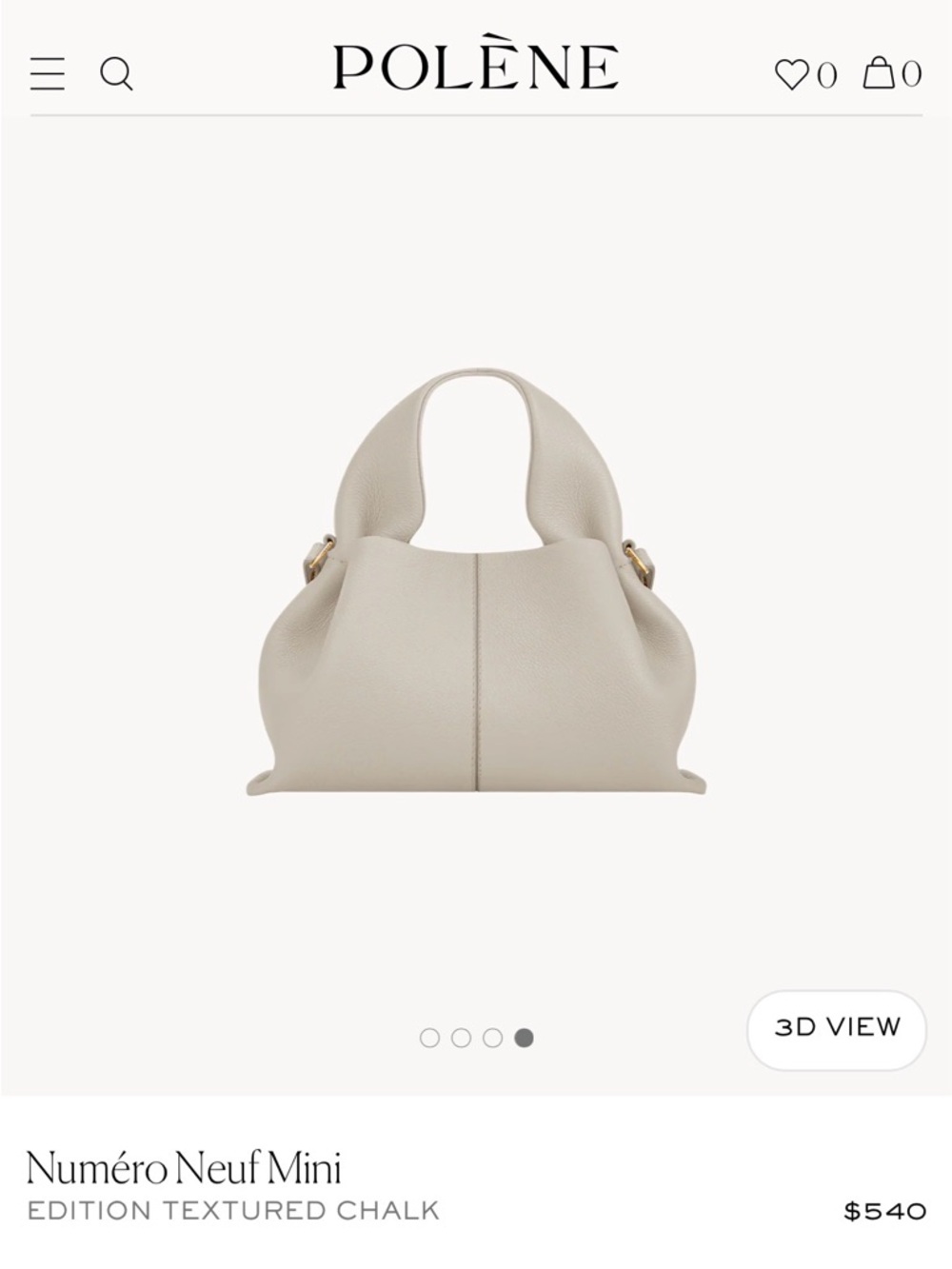 Polène Numéro Neuf Mini Tote in Chalk